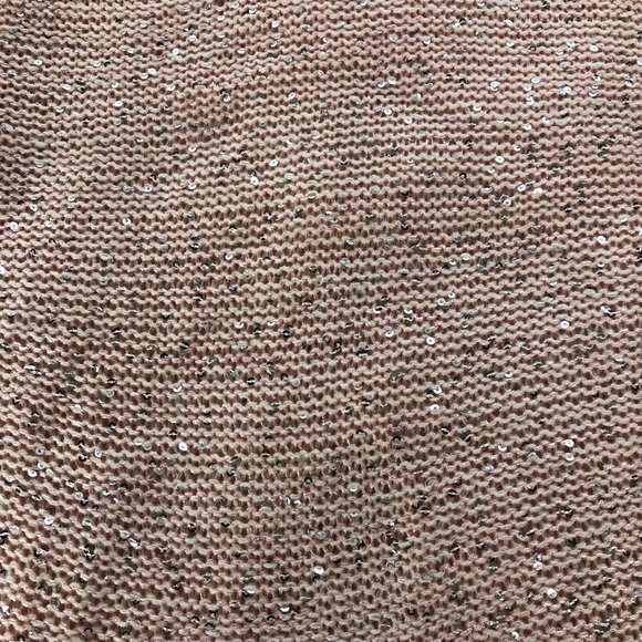 Blush Sweater Sequins Bow Back, Size M - Picture 5 of 8